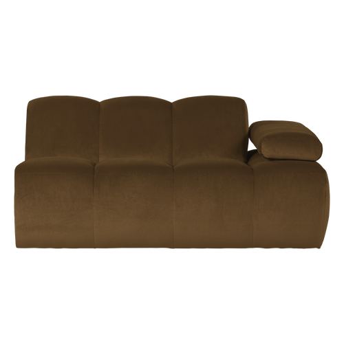 WOOOD 1,5-zits bank arm rechts Mojo - Velvet - Honinggeel - 74x164x97