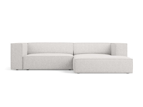 Cosmopolitan Design rechter hoekbank Arendal 3-zits, chenille, lichtgrijs - 166x224x70cm
