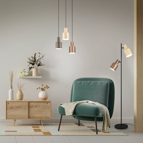 Trio Leuchten vloerlamp Agudo - 2 lichts - 25  x 161   cm - zwart