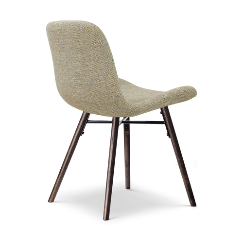 Nolon Nena-Fé eetkamerstoel taupe melange - walnoot houten onderstel - vtwonen shop