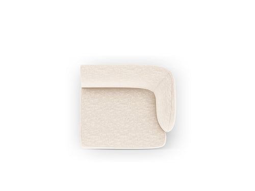 Micadoni - Rechter module "Miley" structurele stof ivoor - 90x90x70cm