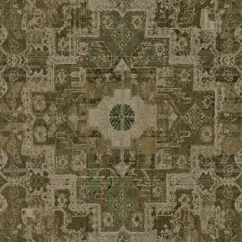 ESTAhome behang oosters kelim tapijt vergrijsd olijfgroen - 50 x 900 cm - 131359 - vtwonen shop