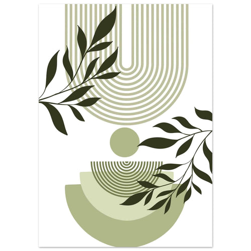Artfulprints  Boho – Green curve   poster 50x70 cm - vtwonen shop