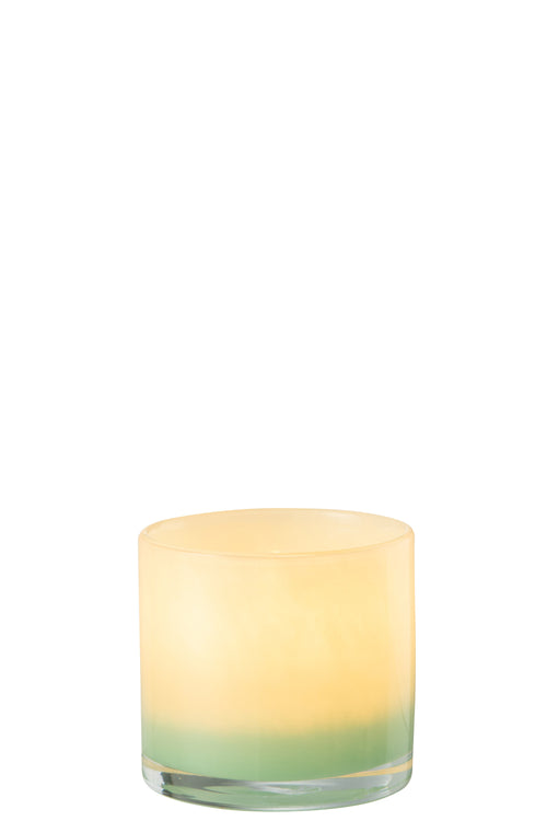 J-Line windlicht Jade - glas - lichtgroen - small - vtwonen shop