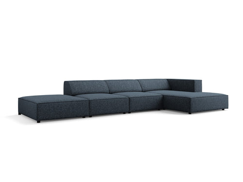 Cosmopolitan Design rechter hoekbank Arendal 5-zits, chenille, koningsblauw - 166x341x70cm