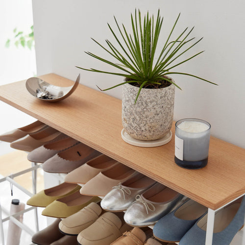 Yamazaki Tower Schoenenrek op wielen 5-laags - Wit - vtwonen shop