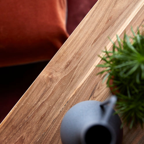 Tikamoon Lage bijzettafel van gerecycled massief teakhout - Naturel - vtwonen shop