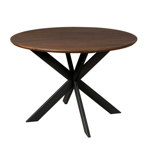StarFurn Eettafel Ferris - Rond Bruin Hout - 130x130x76cm