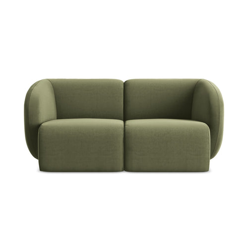 LaMiaSofa Tweezits modulaire bank Cervo - velours - olijf - 174x94x75