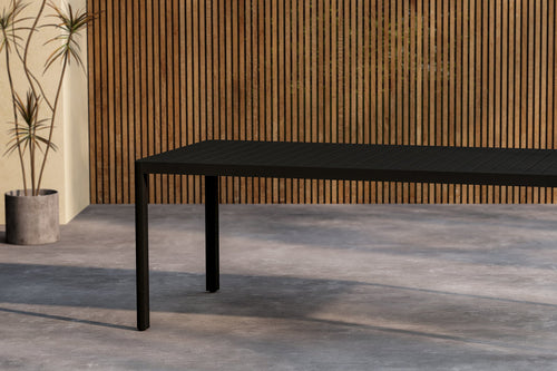 Rebellenclub Rechthoekige Tuintafel Minosa - 200 x 90  cm - Zwart - vtwonen shop