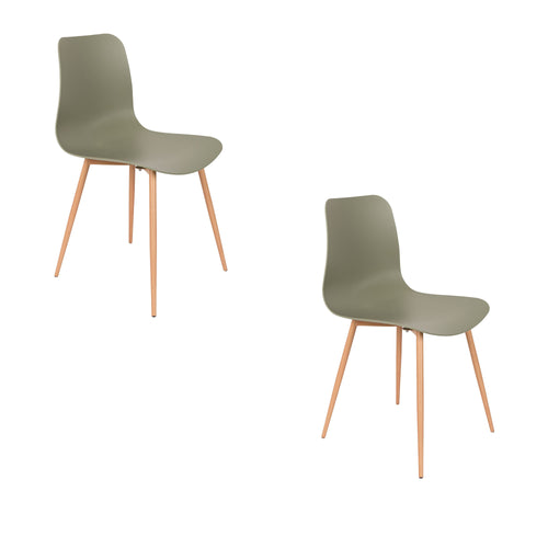 Housecraft Living Leon Eetkamerstoelen Groen - Set van 2 - vtwonen shop