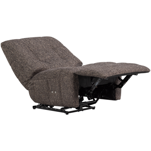 WOOOD relaxfauteuil elektrisch Hein - Geweven stof - Antraciet/Bruin - vtwonen shop