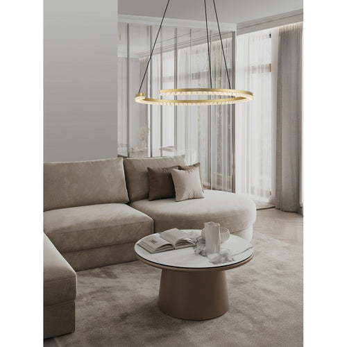 Nova Luce GREAMY Geïntegreerde LED-hanglamp, goudkleurig, Triac dimbaar, 30W, 1950lm, 3000K