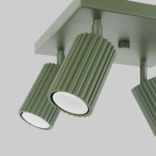 Sollux Lighting Plafondlamp KARBON 4 olijfgroen - 25x25x16,5cm