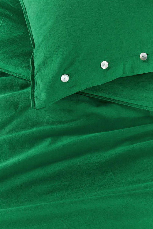 Beddinghouse Dutch Design Far Away dekbedovertrek - Effen - Eenpersoons - 140x200/220 cm - Groen - vtwonen shop