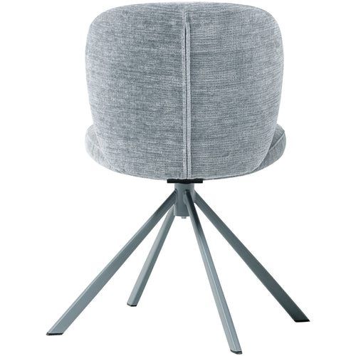 WOOOD eetkamerstoelen Femke - Chenille - Blauw - Set van 2