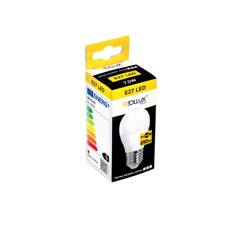 Sollux Lighting LED lamp E27 4000K 7,5W 690lm - 4,5x4,5x8,9cm