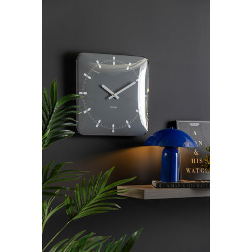 Karlsson wandklok Sucinto Dome Square - grijs - Ø35cm - vtwonen shop