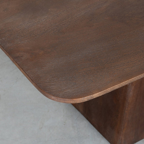 LABEL51 Eettafel Owen - Donkerbruin Mangohout - 200x100x76cm