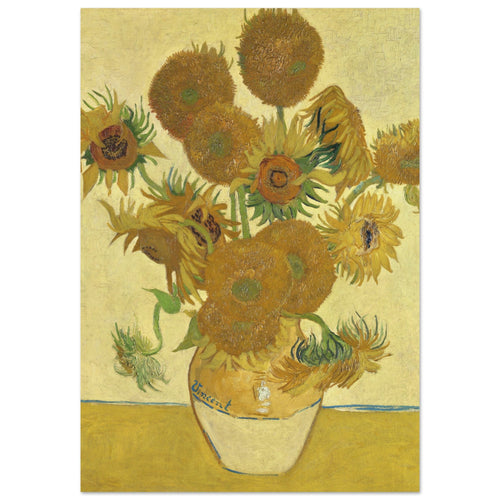 Poster Vincent van Gogh - Zonnebloemen (1888)   - 50x70 cm - Geel