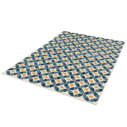 AFK Living vloerkleed Lisbonne - voor binnen en buiten - blauw - 160 x 230 cm