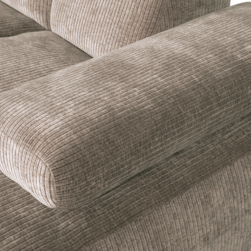 WOOOD chaise longue rechts Mojo - Geweven Ribstof - Donker Zand - vtwonen shop