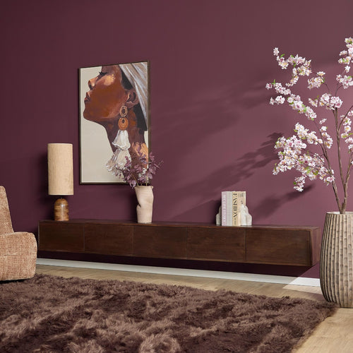 StarFurn Tv-meubel Vision - Zwevend Bruin Hout - 280x35x30cm