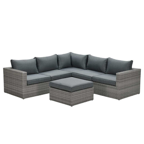 Orangebird loungeset - 4-delig - organic grey - reflex black
