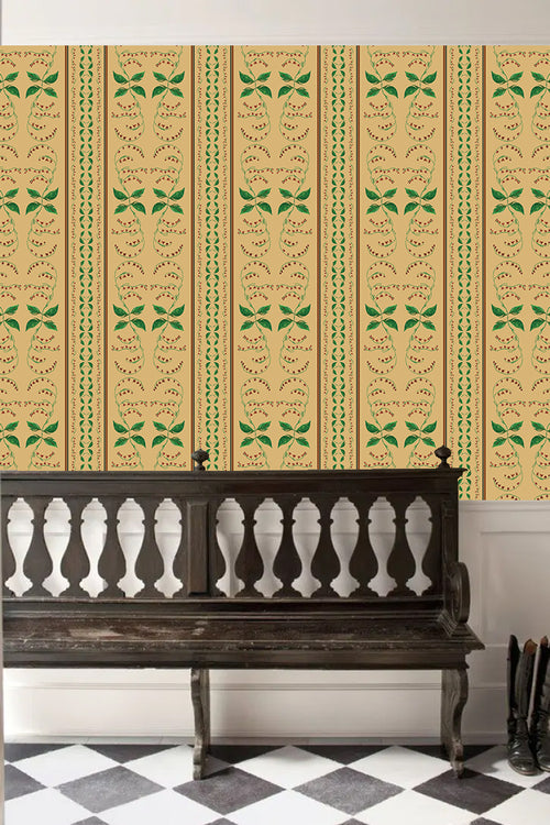 Catchii Behang Floral Vintage rood