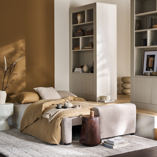 vtwonen 3-zits slaapbank Night & Day - Polyester - Naturel Melange - 85x239x107 - vtwonen shop