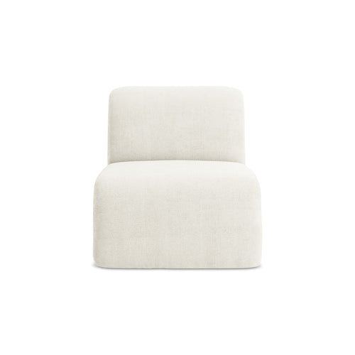 LaMiaSofa Bankmodule midden Cervo - chenille stof - wit - 70x94x75