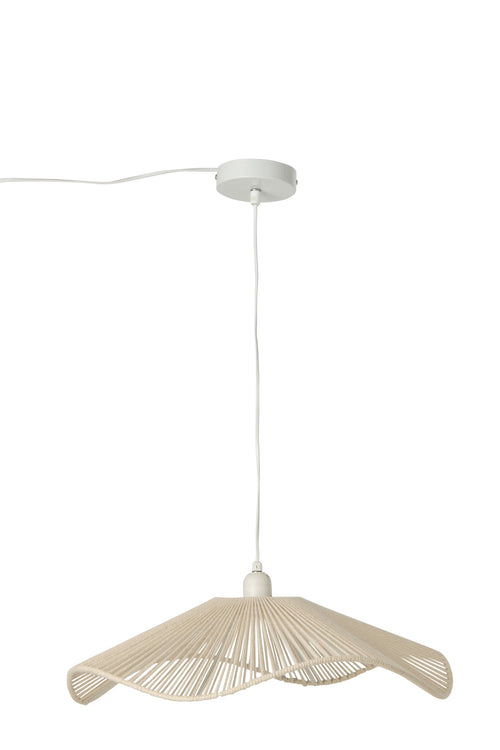 J-Line hanglamp Touw - vlas - greige - large