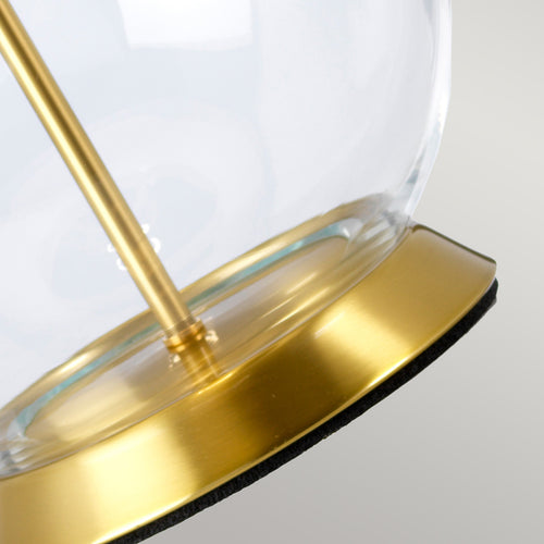 Elstead Orb Tafellamp met ronde kap van verouderd messing