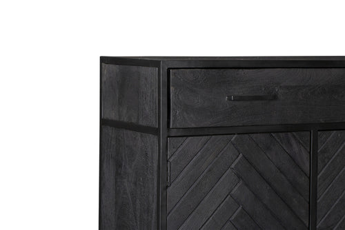 StarFurn Kabinetkast New York - Zwart Hout - 100x40x115cm - vtwonen shop