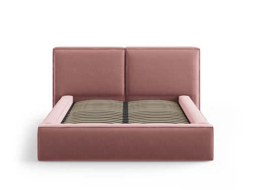 Micadoni Opbergbed met hoofdeinde Jodie 140x200cm, flueel, roze - 228x194x108cm