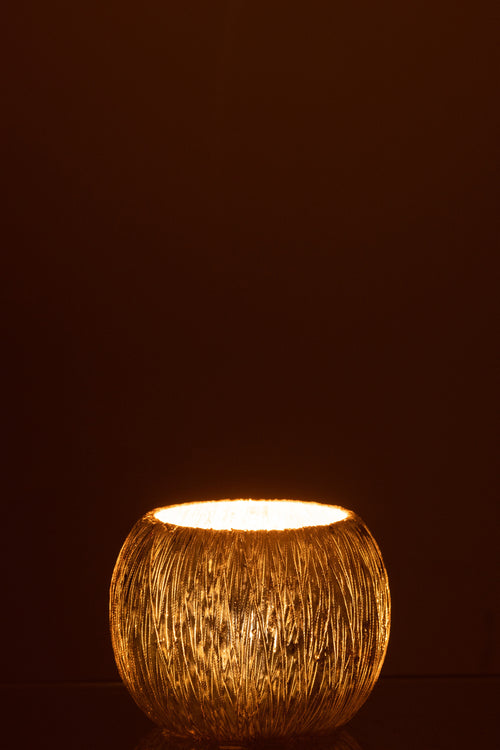 J-Line kaarshouder - glas - zilver - small