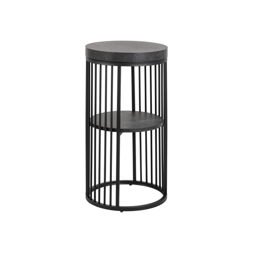 BRAM Bijzettafel Clune - ø35 cm- Zwart