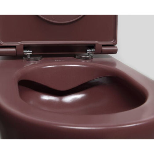 Isvea Wc Toilet Badkamer Hangend Bordeaux Rood Inclusief Softclose Toiletbril - vtwonen shop