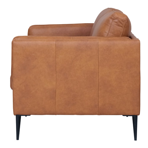Furnhouse 2-zitsbank Valencia - Cognacbruin - Leer - 88x157x101