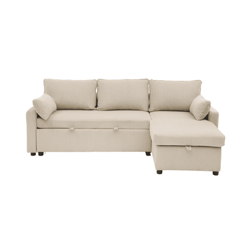 Calicosy - LOUISON 3-zits slaapbank - Beige - 219x147x84 cm