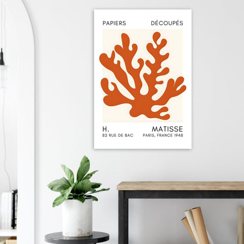 Artfulprints  Matisse – Saltflower shapes orange   poster 50x70 cm - vtwonen shop
