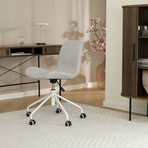 Nolon Nout-Fé Bureaustoel Lichtgrijs - Wit Onderstel - Stof - vtwonen shop