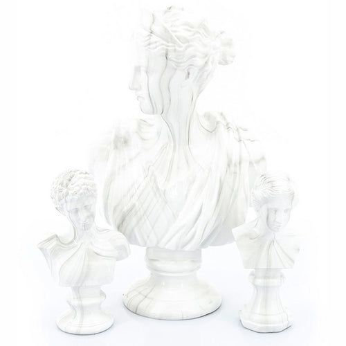 FurniLux Decoratie item Adam Marmer Wit - 16x10x25cm - vtwonen shop