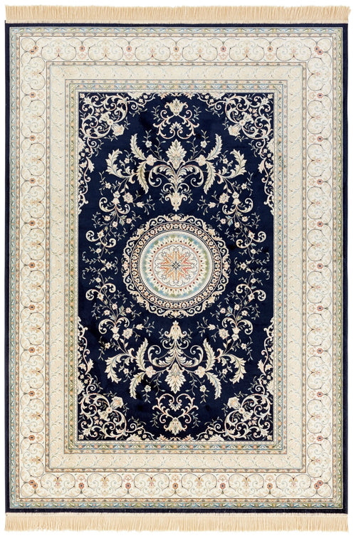 Oriental Velvet Carpet with Fringes Antik Negar 195x300 cm