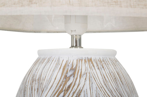 Mauro Ferretti tafellamp - Ø 38x67 cm - wit/beige