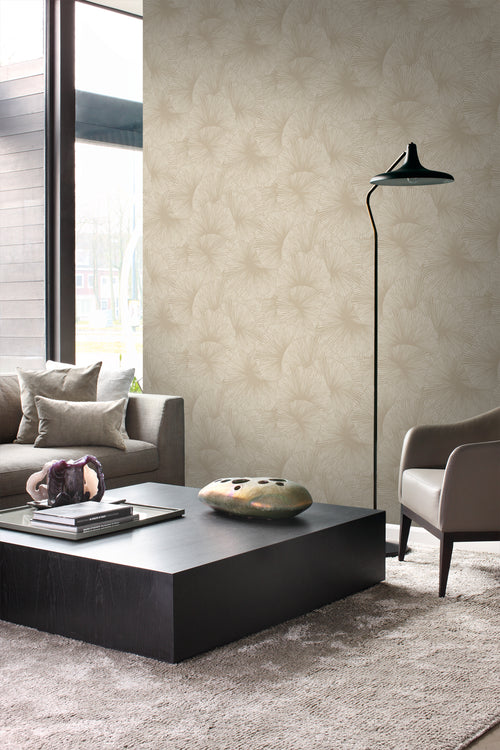 Origin Wallcoverings behang 3D-motief bladeren beige - 50 x 900 cm - 348006 - vtwonen shop