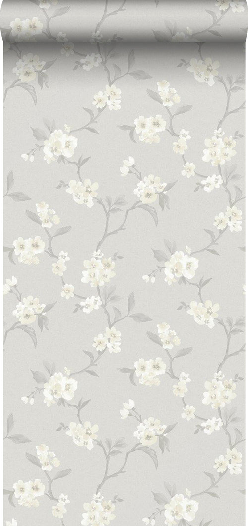 Borastapeter behang bloemen grijs - 53 cm x 11.2 m - 660145 - vtwonen shop