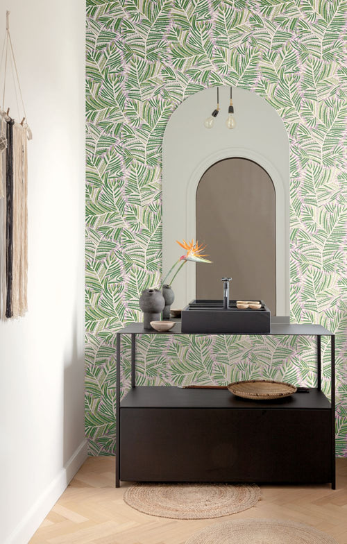 Masureel behang bladeren groen - 53 cm x 10.05 m - 632055 - vtwonen shop