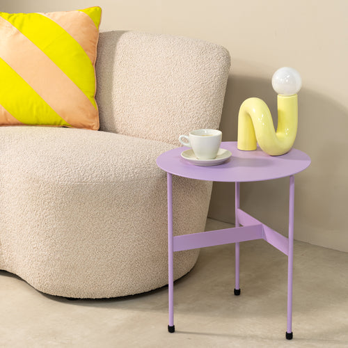 Spinder Design bijzettafel Mira Low - Soft Lilac - Ø 40 - vtwonen shop