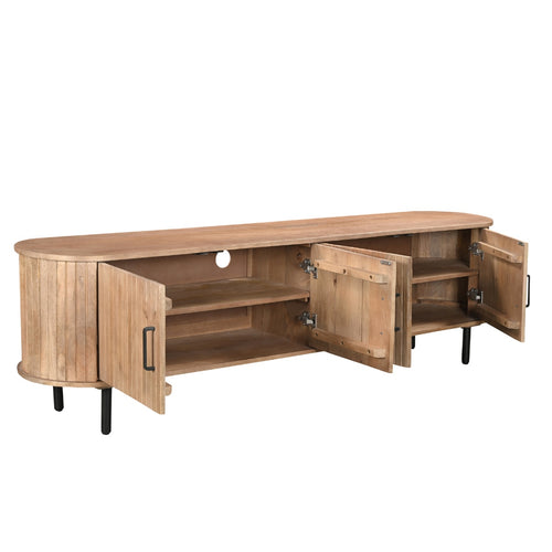 Giga Meubel Tv-meubel Merel - Naturel Mangohout - 200x46x56cm - vtwonen shop